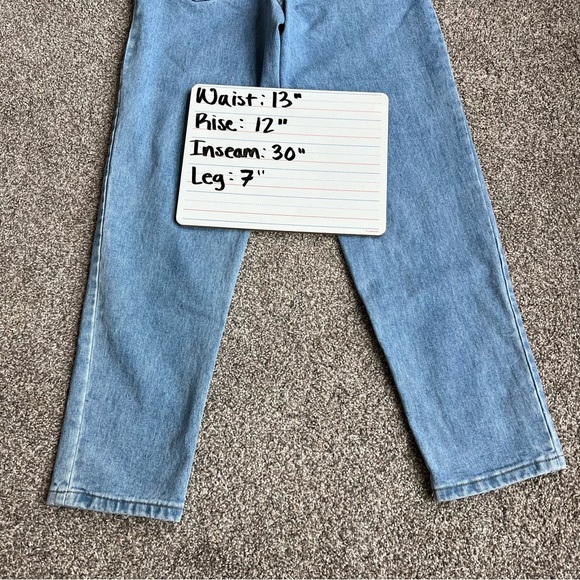 Jou Jou Vintage Light Wash Straight Leg Jean with Blue/green Plaid, Size… - Picture 10 of 10